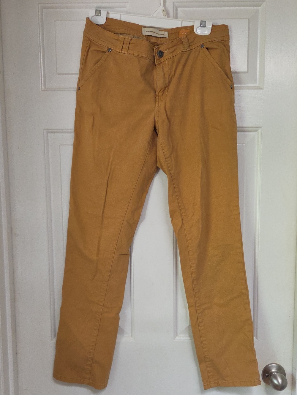Pilcro And The Letter Press Womens Casual Straight-Leg Pants in Mustard